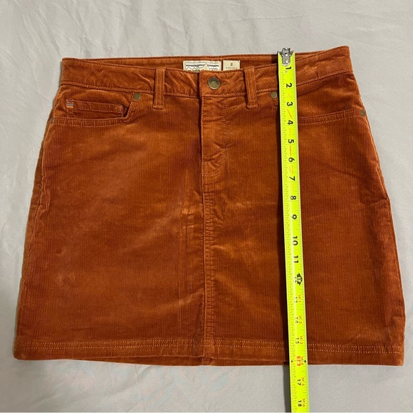 Patagonia regular rusty orange brown colored corduroy miniskirt size 8 - Picture 12 of 13